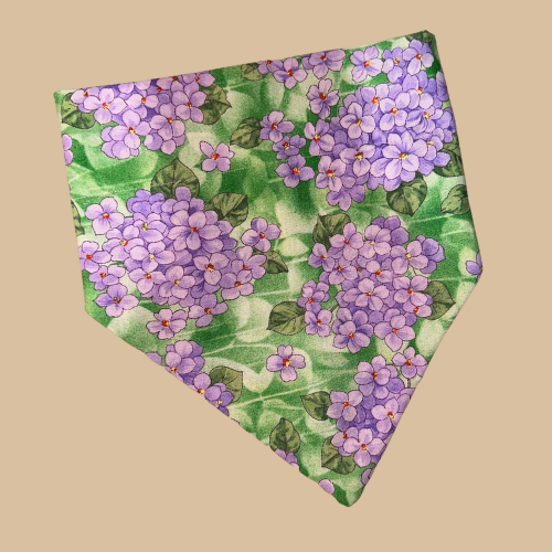 "Purple Peony" Doggy Bandana