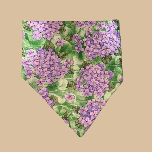 "Purple Peony" Doggy Bandana